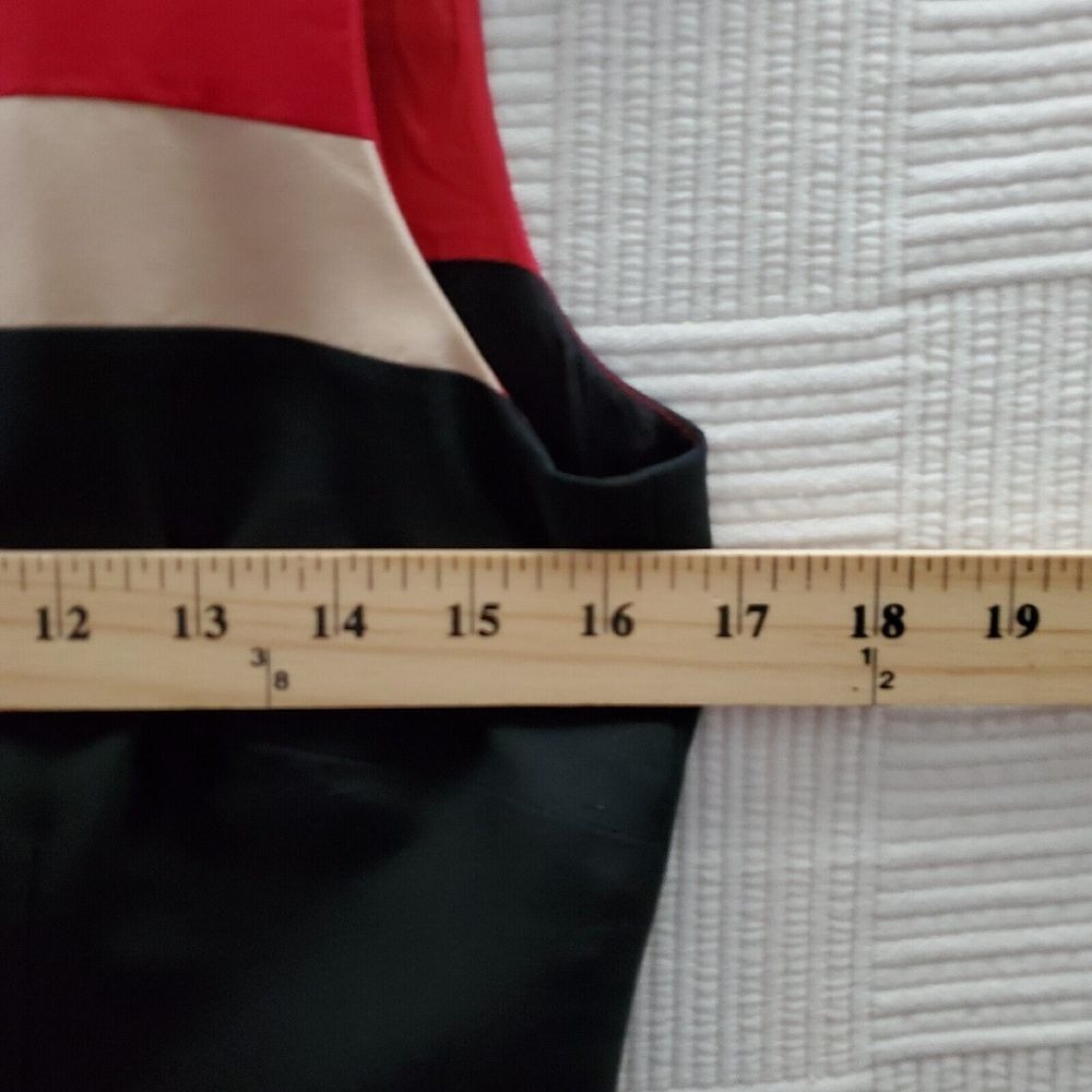 Talbots Dress Women 4 Silk Color Block Sleeveless Lined Office Career Date Night - Picture 7 of 15